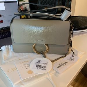 Chloe Small Faye Glossy Motty Grey